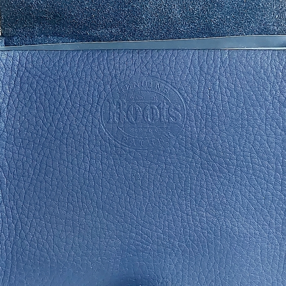 🦫🇨🇦Roots Vintage Rectangular Royal Blue Raw Leather Crossbody - Picture 8 of 12